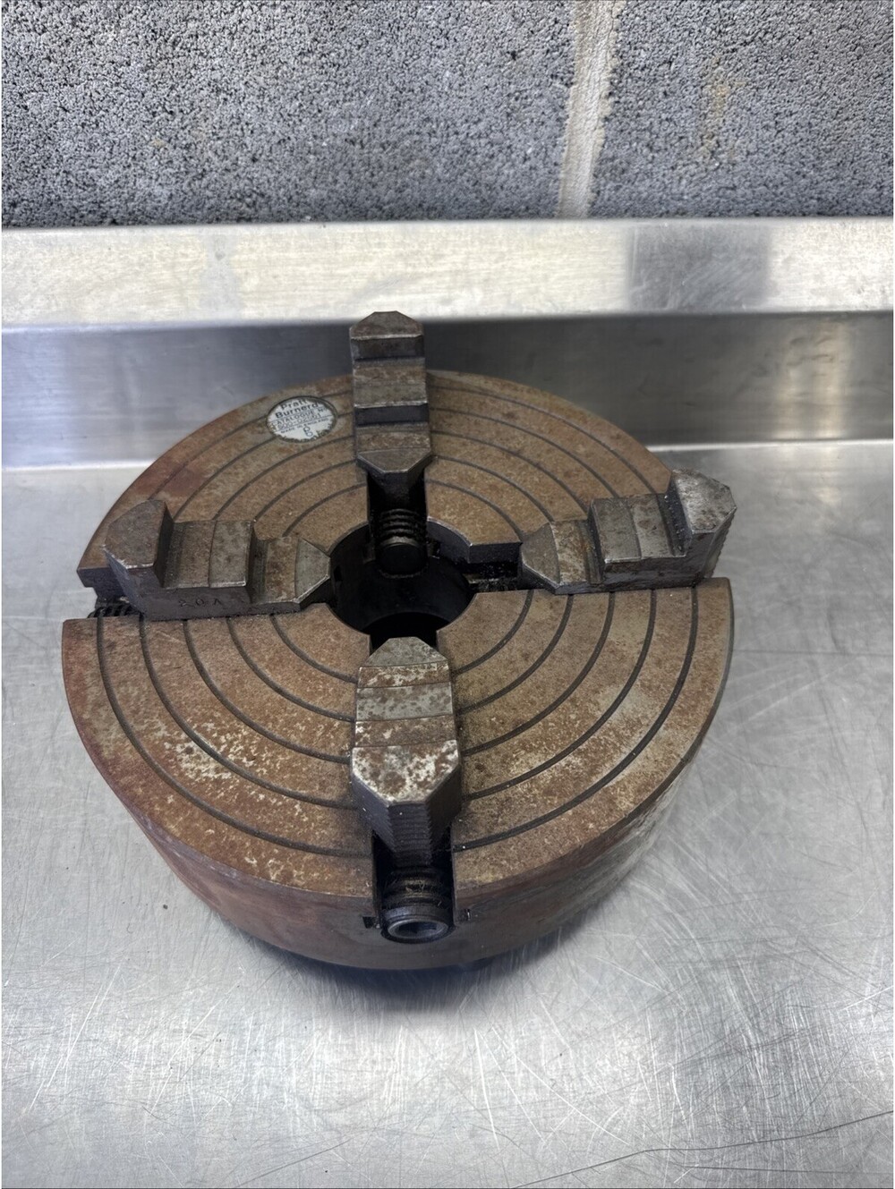 10" Pratt Burnerd 4-JAW INDEPENDENT LATHE CHUCK L0 MOUNT